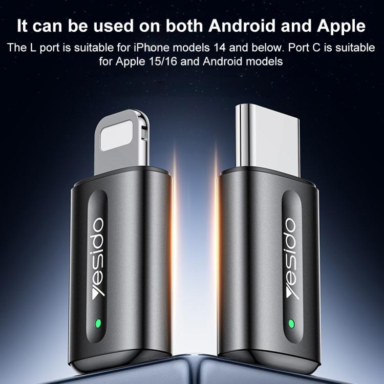 Yesido EC26C Type-C Mobile Phone Smart Remote Control Infrared Transmitter(Black) - Phone Remote Control by Yesido | Online Shopping UK | buy2fix