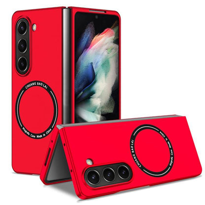 For Samsung Galaxy Z Fold7 Kalebol MagSafe Shockproof Frosted PC Phone Case(Red) - Galaxy Z Fold7 5G Cases by Kalebol | Online Shopping UK | buy2fix