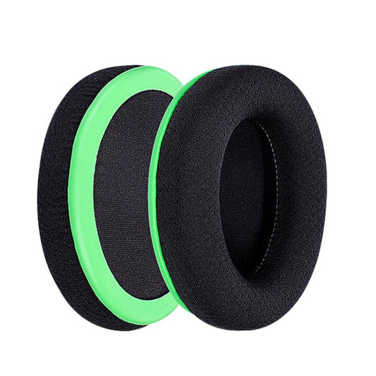 2pcs Insert Replacement Earpads For Razer Kaira, Material:Football Net Fabric(Black Green) - Earmuff & Pad by buy2fix | Online Shopping UK | buy2fix