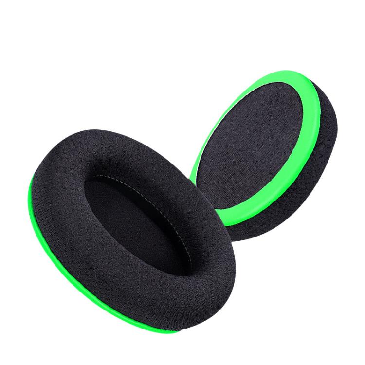 2pcs Insert Replacement Earpads For Razer Kaira, Material:Football Net Fabric(Black Green) - Earmuff & Pad by buy2fix | Online Shopping UK | buy2fix