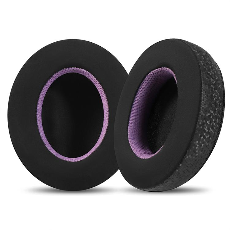 2 Pack Ice Gel Earphone Replacement Earpads Pads For Philips SHP9500(Black Purple) - Earmuff & Pad by buy2fix | Online Shopping UK | buy2fix