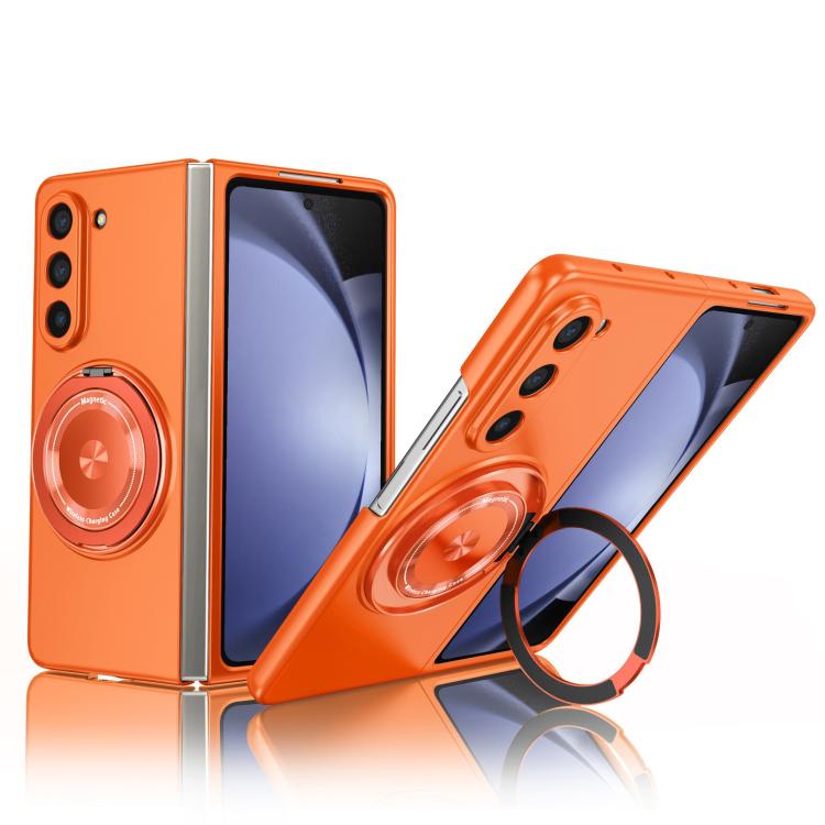 For Samsung Galaxy Z Fold7 Kalebol MagSafe Rotation Holder PC Phone Case(Orange) - Galaxy Z Fold7 5G Cases by Kalebol | Online Shopping UK | buy2fix