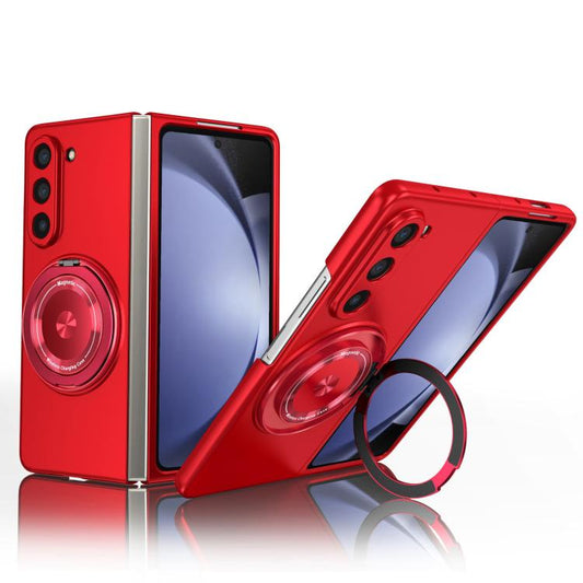 For Samsung Galaxy Z Fold7 Kalebol MagSafe Rotation Holder PC Phone Case(Red) - Galaxy Z Fold7 5G Cases by Kalebol | Online Shopping UK | buy2fix