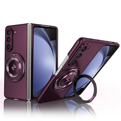 For Samsung Galaxy Z Fold7 Kalebol MagSafe Rotation Holder PC Phone Case(Wine Red) - Galaxy Z Fold7 5G Cases by Kalebol | Online Shopping UK | buy2fix