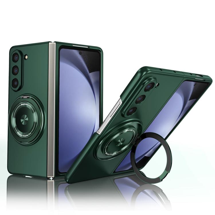 For Samsung Galaxy Z Fold7 Kalebol MagSafe Rotation Holder PC Phone Case(Deep Green) - Galaxy Z Fold7 5G Cases by Kalebol | Online Shopping UK | buy2fix