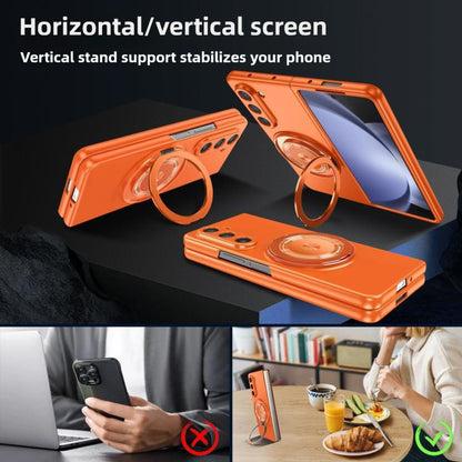 For Samsung Galaxy Z Fold7 Kalebol MagSafe Rotation Holder PC Phone Case(Orange) - Galaxy Z Fold7 5G Cases by Kalebol | Online Shopping UK | buy2fix