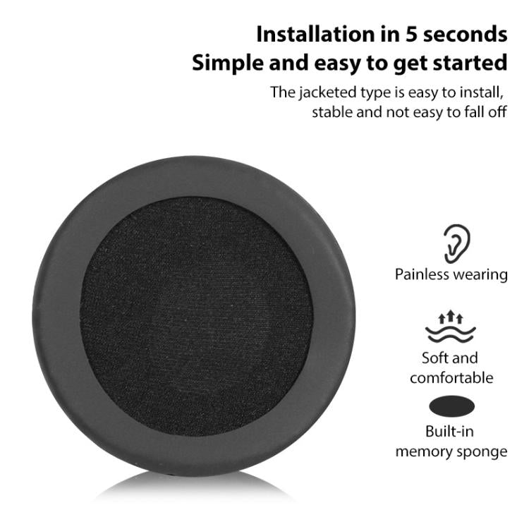 1 Pair Protein Leather Earphone Replacement Earpads Pads For Philips TAH4105(Black) - Earmuff & Pad by buy2fix | Online Shopping UK | buy2fix