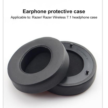 1 Pair Push Snap-on Replacement Earpads For Razer ManOWar 7.1, Material:Protein Leather(Black) - Earmuff & Pad by buy2fix | Online Shopping UK | buy2fix