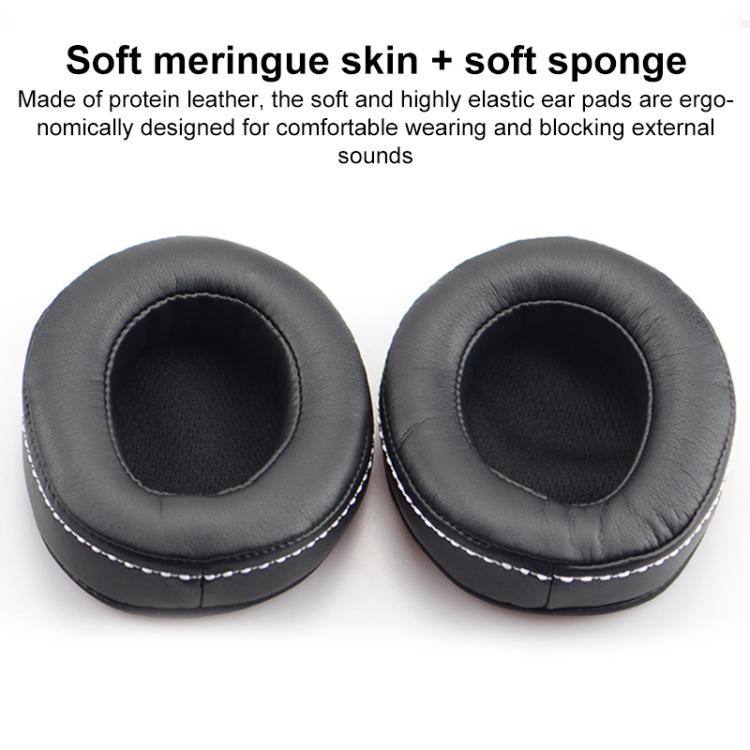 For DENON AH-D600 / D7100 1 Pair Insert Lambskin Replacement Earpads(Black) - Earmuff & Pad by buy2fix | Online Shopping UK | buy2fix