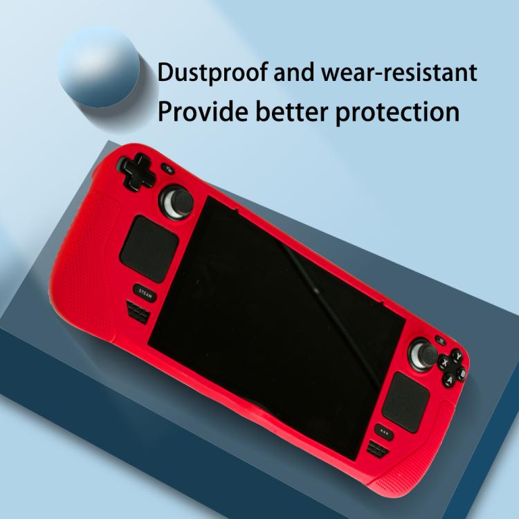 For Steam Deck Game Console Silicone One-piece Protective Case(Red) - Cover Case by buy2fix | Online Shopping UK | buy2fix