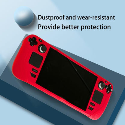 For Steam Deck Game Console Silicone One-piece Protective Case(Red) - Cover Case by buy2fix | Online Shopping UK | buy2fix