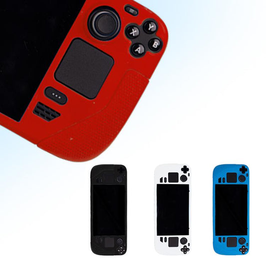 For Steam Deck Game Console Silicone One-piece Protective Case(Red) - Cover Case by buy2fix | Online Shopping UK | buy2fix
