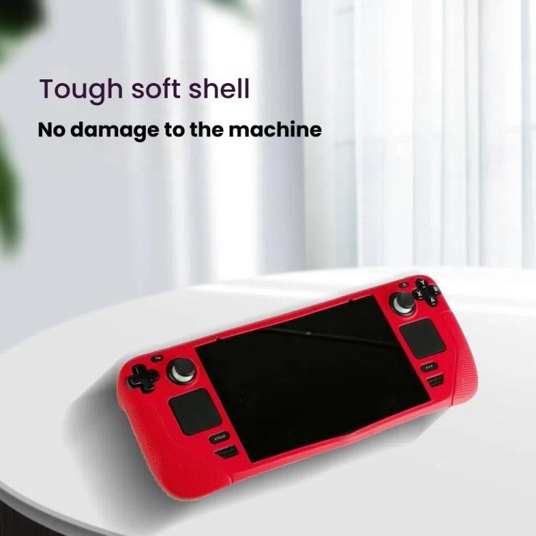 For Steam Deck Game Console Silicone One-piece Protective Case(White) - Cover Case by buy2fix | Online Shopping UK | buy2fix