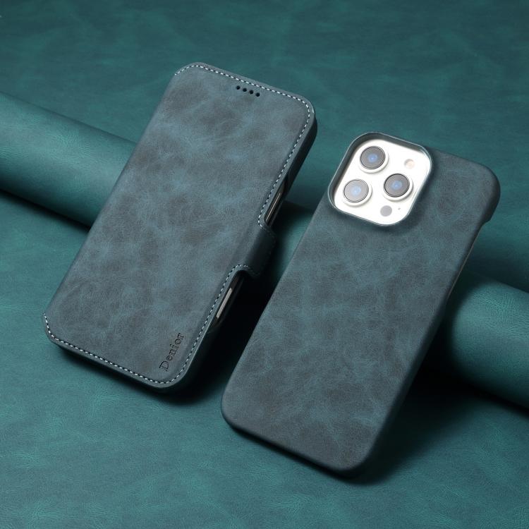 For iPhone 16 Pro Denior B07 MagSafe Detachable Leather Phone Case(Blue) - iPhone 16 Pro Cases by Denior | Online Shopping UK | buy2fix