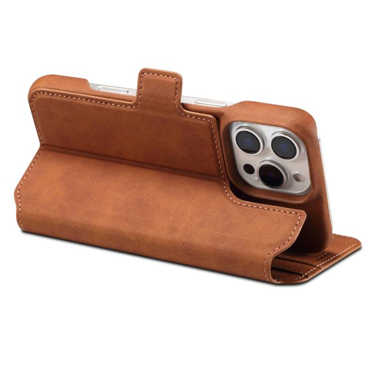 For iPhone 16 Pro Denior B07 MagSafe Detachable Leather Phone Case(Brown) - iPhone 16 Pro Cases by Denior | Online Shopping UK | buy2fix