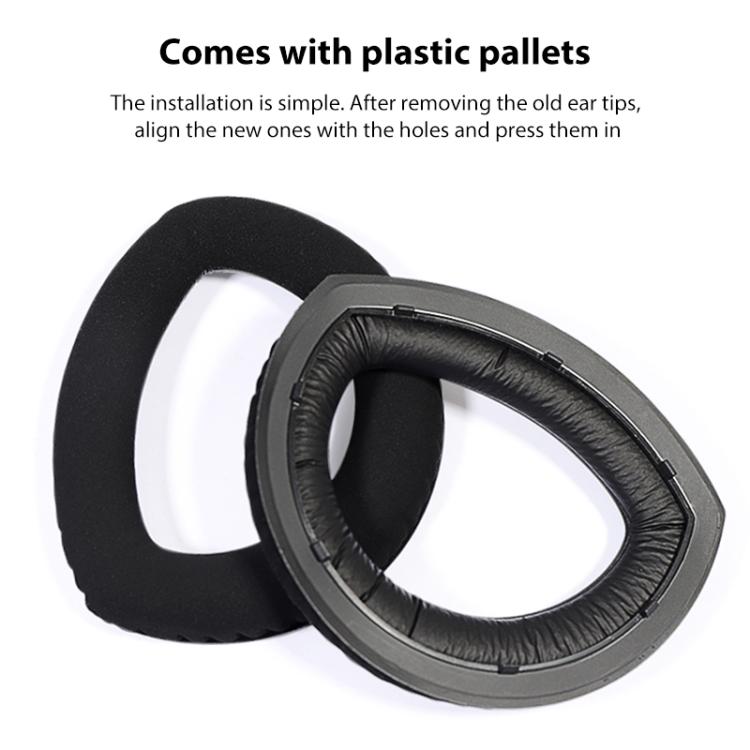 2pcs Snap-on Replacement Earpads For Sennheiser HD700, Material:Nano Hot Pressing(Black) - Earmuff & Pad by buy2fix | Online Shopping UK | buy2fix