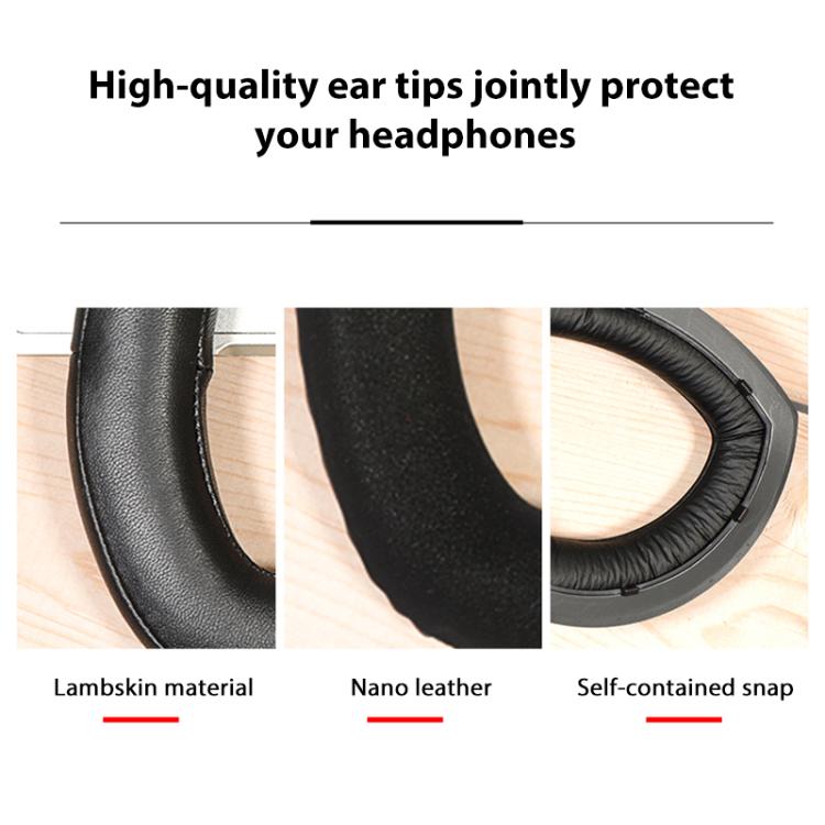 2pcs Snap-on Replacement Earpads For Sennheiser HD700, Material:Lambskin Perforated Stitching(Black) - Earmuff & Pad by buy2fix | Online Shopping UK | buy2fix