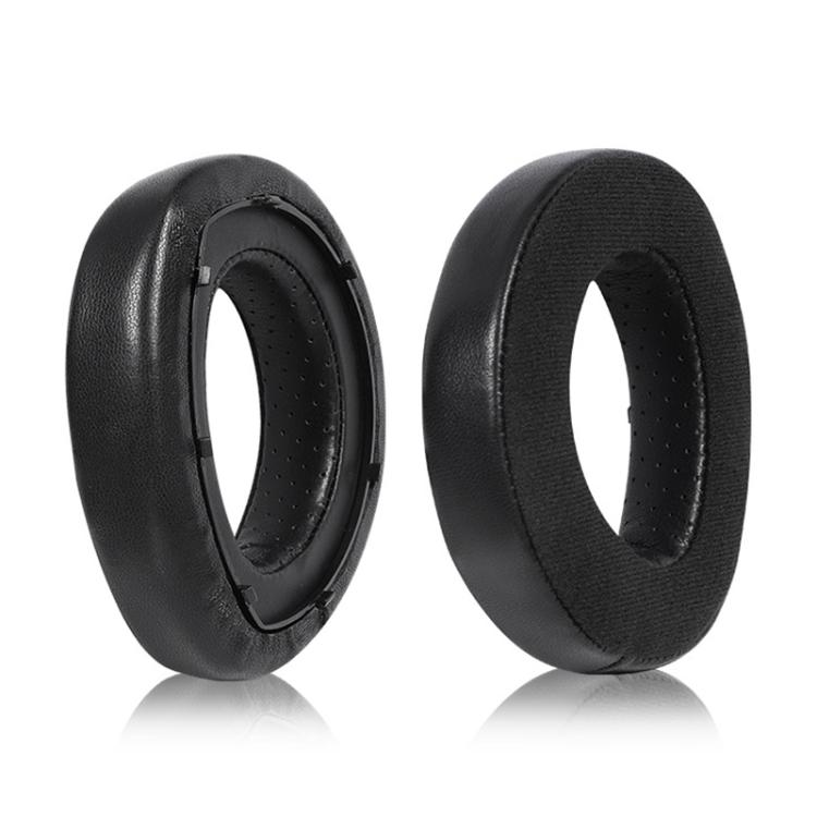 1 Pair Snap-on Replacement Earpads For Sennheiser HD800 / HD800S, Material:Lambskin + Flannel Stitching(Black) - Earmuff & Pad by buy2fix | Online Shopping UK | buy2fix