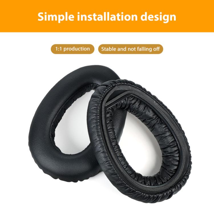 2pcs Snap-on Replacement Earpads For Sennheiser PXC550 / PXC480 / MB660, Material:Thickened Protein Leather(Black) - Earmuff & Pad by buy2fix | Online Shopping UK | buy2fix