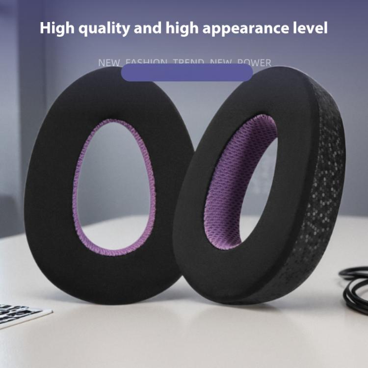2pcs Snap-on Replacement Earpads For Sennheiser PXC550 / PXC480 / MB660, Material:Weaving Mesh(Black Purple) - Earmuff & Pad by buy2fix | Online Shopping UK | buy2fix
