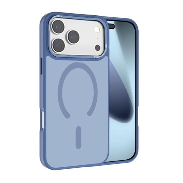 For iPhone 17 Pro Max Kalebol Metal Lens Frame MagSafe Frosted PC Phone Case(Sierra Blue) - iPhone 17 Pro Max Cases by Kalebol | Online Shopping UK | buy2fix