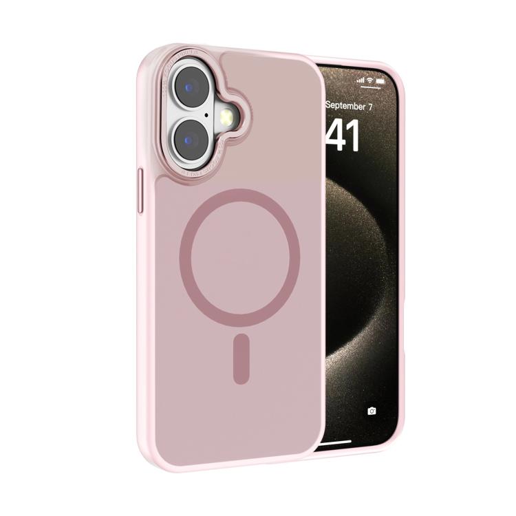 For iPhone 17 Kalebol Metal Lens Frame MagSafe Frosted PC Phone Case(Pink) - iPhone 17 Cases by Kalebol | Online Shopping UK | buy2fix