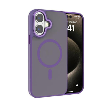 For iPhone 17 Kalebol Metal Lens Frame MagSafe Frosted PC Phone Case(Dark Purple) - iPhone 17 Cases by Kalebol | Online Shopping UK | buy2fix