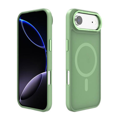 For iPhone Air Kalebol Metal Lens Frame MagSafe Frosted PC Phone Case(Matcha Green) - iPhone Air Cases by Kalebol | Online Shopping UK | buy2fix