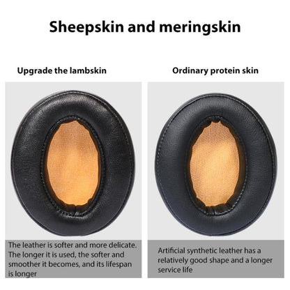 2pcs Insert Lambskin Replacement Earpads For Sennheiser MOMENTUM 2.0(Black) - Earmuff & Pad by buy2fix | Online Shopping UK | buy2fix