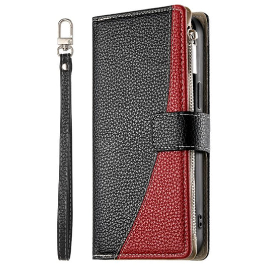For Google Pixel 9 Pro XL / Pixel 10 Pro XL Stitching Multi-card Zipper Wallet Leather Phone Case with Short Strap(Black) - Google Cases by buy2fix | Online Shopping UK | buy2fix
