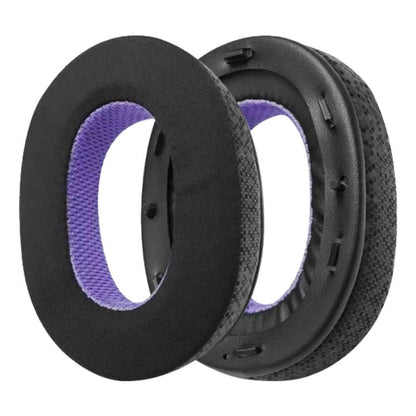 2 Pack Ice Leather Earphone Replacement Earpads Pads For Sony MDR-1000X / WH-1000XM2(Black Purple) - Earmuff & Pad by buy2fix | Online Shopping UK | buy2fix