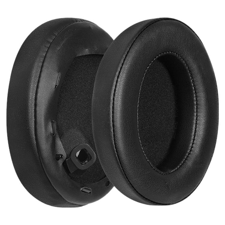 1 Pair Spliced Protein Leather Earphone Replacement Earpads Pads For Sony WH-1000XM4(Black) - Earmuff & Pad by buy2fix | Online Shopping UK | buy2fix