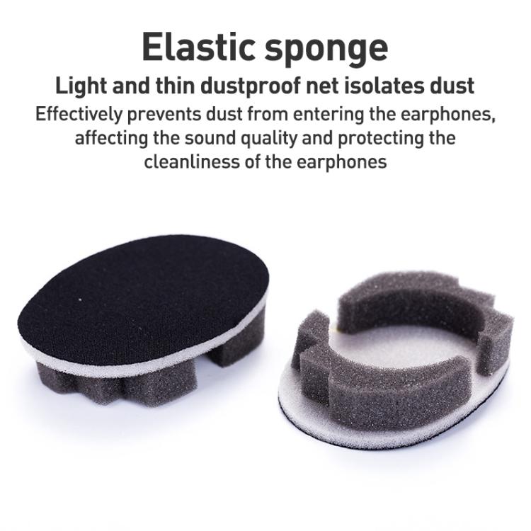 1 Pair Spliced Protein Leather Earphone Replacement Earpads Pads For Sony WH-1000XM4(Black) - Earmuff & Pad by buy2fix | Online Shopping UK | buy2fix
