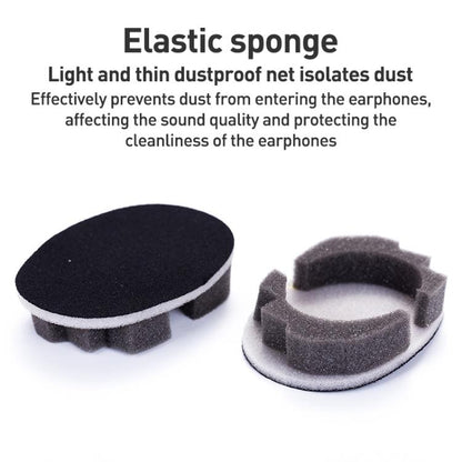 1 Pair Spliced Protein Leather Earphone Replacement Earpads Pads For Sony WH-1000XM4(Black) - Earmuff & Pad by buy2fix | Online Shopping UK | buy2fix