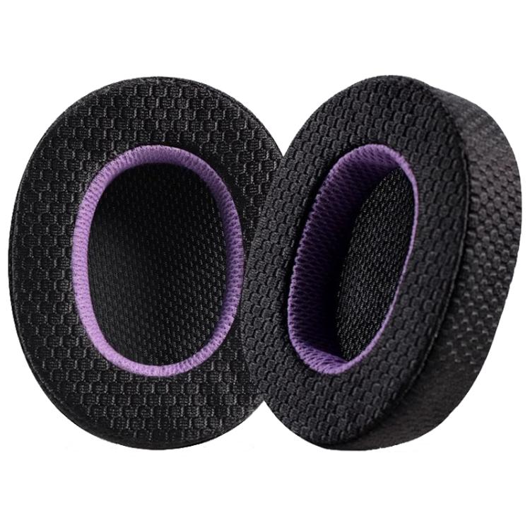 1 Pair Mesh Earphone Replacement Earpads Pads For Sony WH-1000XM5(Black Purple) - Earmuff & Pad by buy2fix | Online Shopping UK | buy2fix
