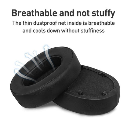 2 Pack Ice Protein Skin Earphone Replacement Earpads Pads For Sony WH-1000XM5(Black) - Earmuff & Pad by buy2fix | Online Shopping UK | buy2fix