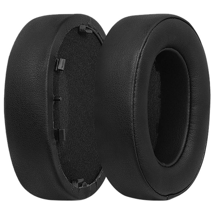 2pcs Spliced Protein Leather Earphone Replacement Earpads Pads For Sony WH-1000XM5(Black) - Earmuff & Pad by buy2fix | Online Shopping UK | buy2fix