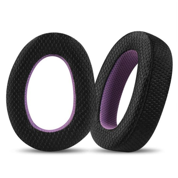 2pcs Snap-on Replacement Earpads For Sennheiser GSP500 / GSP550 / GSP600 / GSP670 / EPOS H6 Pro / GSP601 / GSP602, Material:Weaving Mesh(Black Purple) - Earmuff & Pad by buy2fix | Online Shopping UK | buy2fix