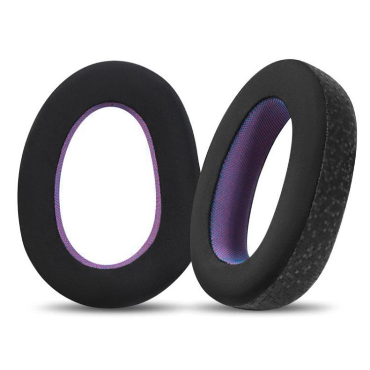 2pcs Snap-on Replacement Earpads For Sennheiser GSP500 / GSP550 / GSP600 / GSP670 / EPOS H6 Pro / GSP601 / GSP602, Material:Ice Feeling Leather(Black Purple) - Earmuff & Pad by buy2fix | Online Shopping UK | buy2fix