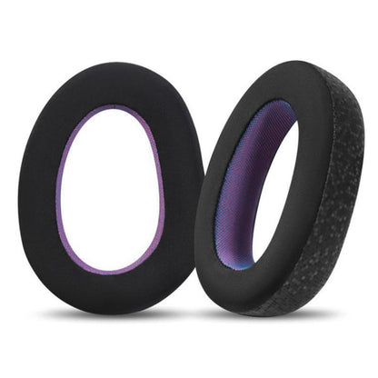 2pcs Snap-on Replacement Earpads For Sennheiser GSP500 / GSP550 / GSP600 / GSP670 / EPOS H6 Pro / GSP601 / GSP602, Material:Ice Feeling Leather(Black Purple) - Earmuff & Pad by buy2fix | Online Shopping UK | buy2fix
