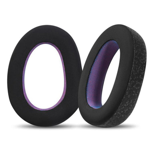 2pcs Snap-on Replacement Earpads For Sennheiser GSP500 / GSP550 / GSP600 / GSP670 / EPOS H6 Pro / GSP601 / GSP602, Material:Ice Feeling Leather(Black Purple) - Earmuff & Pad by buy2fix | Online Shopping UK | buy2fix