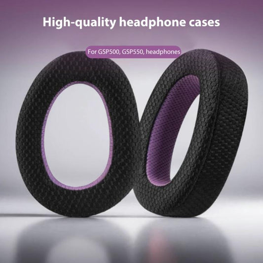2pcs Snap-on Replacement Earpads For Sennheiser GSP500 / GSP550 / GSP600 / GSP670 / EPOS H6 Pro / GSP601 / GSP602, Material:Weaving Mesh(Black Purple) - Earmuff & Pad by buy2fix | Online Shopping UK | buy2fix