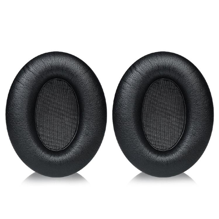 2pcs Snap-on Replacement Earpads For Sennheiser HD201 / HD201S / HD180 / HD418 / HD419 / HD421 / HD428 / HD429 / HD438 / HD439 / HD448 / HD450, Material:Protein Leather(Black) - Earmuff & Pad by buy2fix | Online Shopping UK | buy2fix
