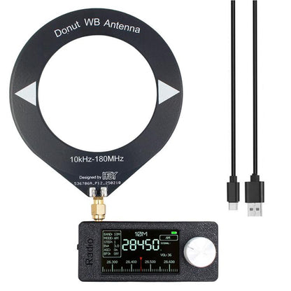SI4732 1.9 inch IPS Display Portable Radio 0.5-108 MHz LSB USB AM FM Pocket Mini Radio, Type:Black Round Antenna + USB(Black) - Car Modification by buy2fix | Online Shopping UK | buy2fix
