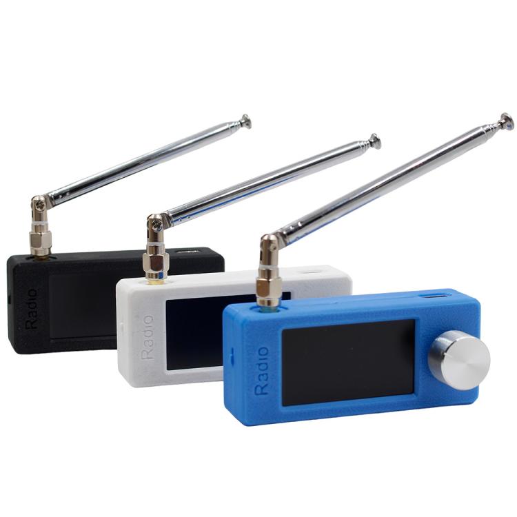 SI4732 1.9 inch IPS Display Portable Radio 0.5-108 MHz LSB USB AM FM Pocket Mini Radio, Type:Red Round Antenna + USB(Blue) - Car Modification by buy2fix | Online Shopping UK | buy2fix
