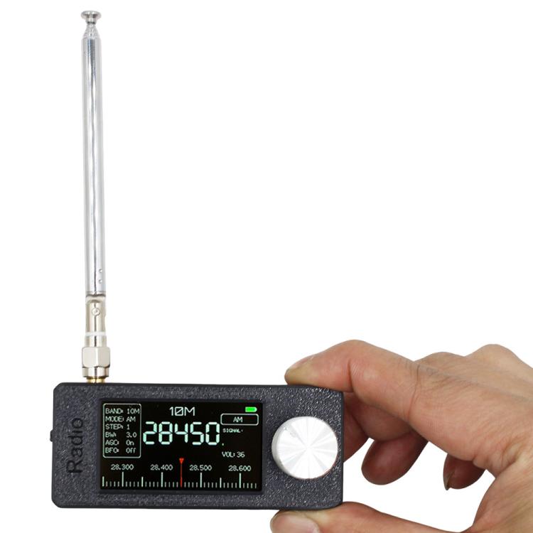 SI4732 1.9 inch IPS Display Portable Radio 0.5-108 MHz LSB USB AM FM Pocket Mini Radio, Type:Blue Round Antenna + USB(White) - Car Modification by buy2fix | Online Shopping UK | buy2fix
