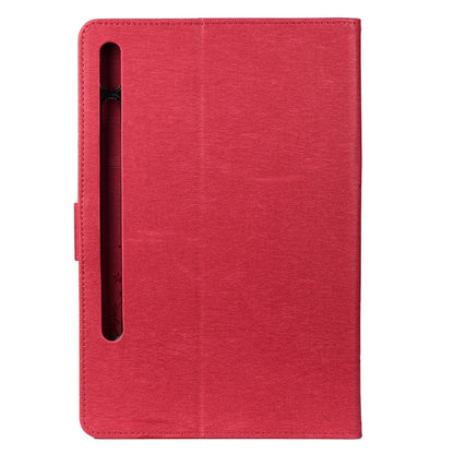 For Samsung Galaxy Tab S8 / Galaxy Tab S7 T870 / T875 Butterfly Flower Embossing Pattern Horizontal Flip Leather Case with Holder & Card Slots & Wallet(Magenta) - Galaxy Tab S8 Cases by buy2fix | Online Shopping UK | buy2fix