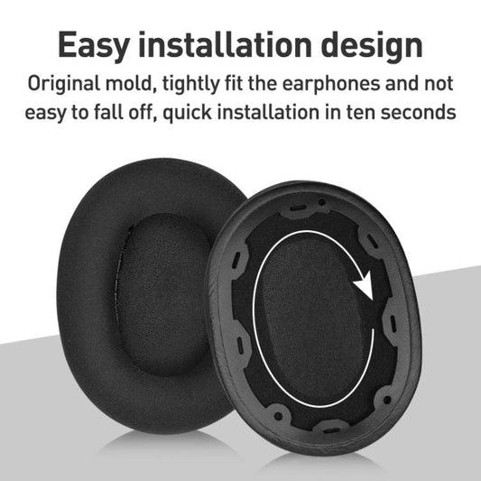 2pcs Ice Silk Cloth Earphone Replacement Earpads Pads For Sony INZONE H3(Black) - Earmuff & Pad by buy2fix | Online Shopping UK | buy2fix