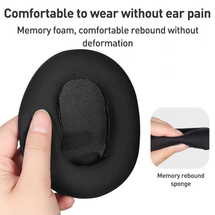 2pcs Ice Silk Cloth Earphone Replacement Earpads Pads For Sony INZONE H3(Black) - Earmuff & Pad by buy2fix | Online Shopping UK | buy2fix