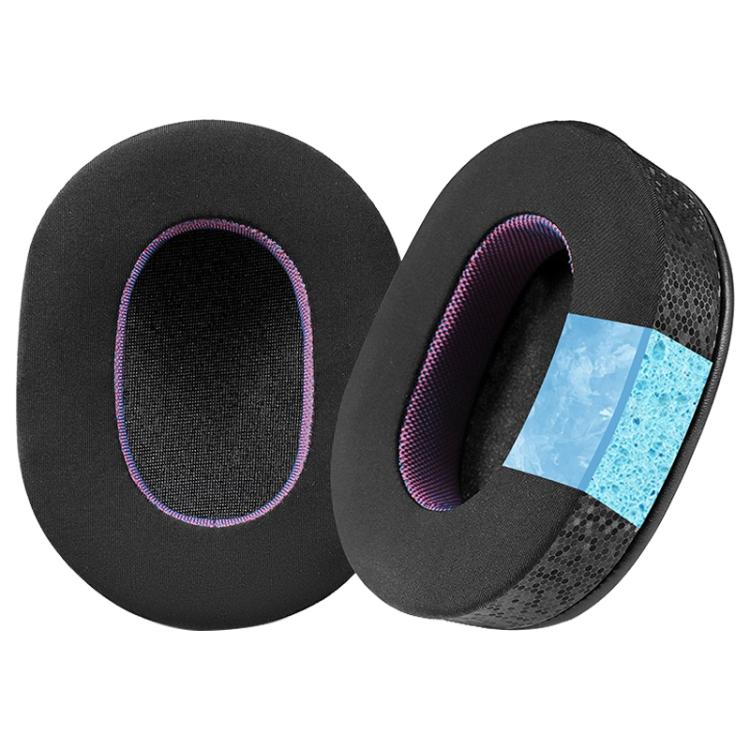 2pcs Magic Ice Skin Earphone Replacement Earpads Pads For Sony INZONE H9 / H7 / WH-G900N(Black Purple) - Earmuff & Pad by buy2fix | Online Shopping UK | buy2fix